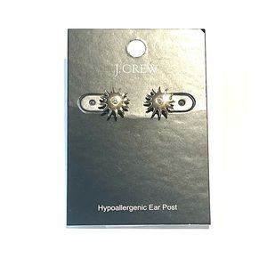 NWT J. Crew Gold Tone Sun Earrings